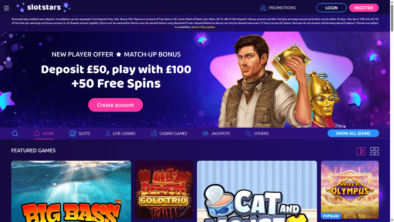 SlotStars Casino Desktop screenshot